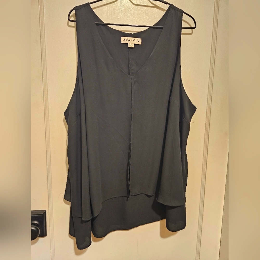 Sleeveless black tank